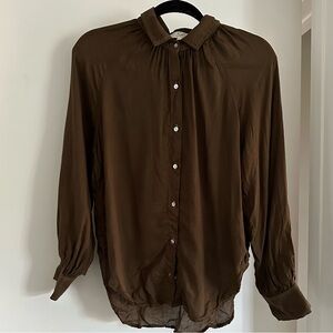CLOTH & STONE - OLIVE BUTTON DOWN - SIZE SMALL